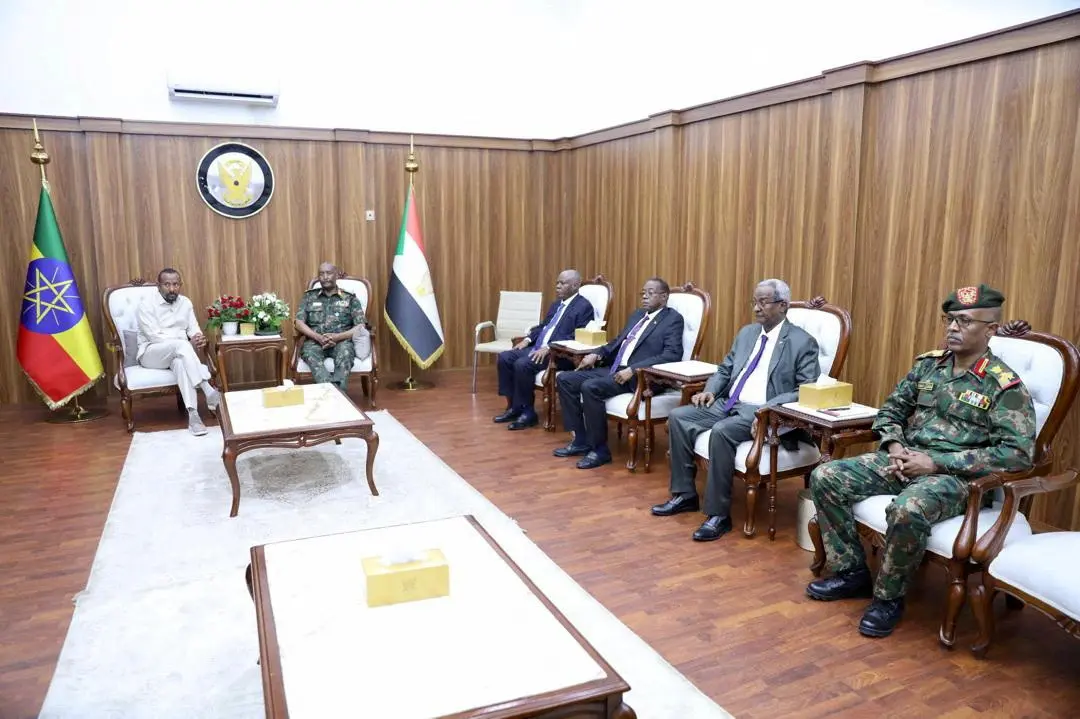 Sudan's army chief General Abdel Fattah al-Burhan meets Ethiopian Prime Minister Abiy Ahmed, in Port Sudan, Sudan