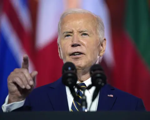 Biden spotlights support for NATO as he looks to use summit to help reset stumbling campaign