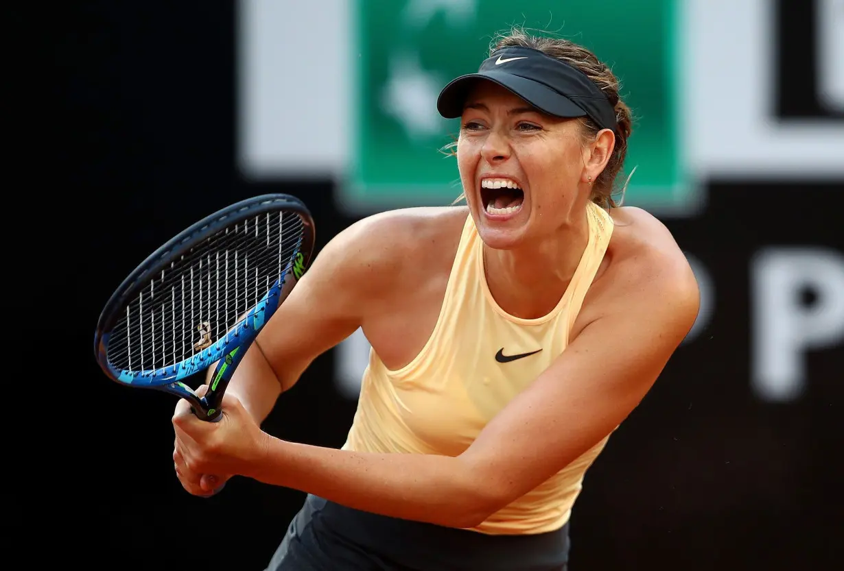 Maria Sharapova of Russia competes in a tournament on May 16, 2018, in Rome, Italy.