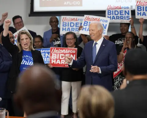 Biden to meet Wednesday with top union leaders as he seeks to reassure worried Democrats