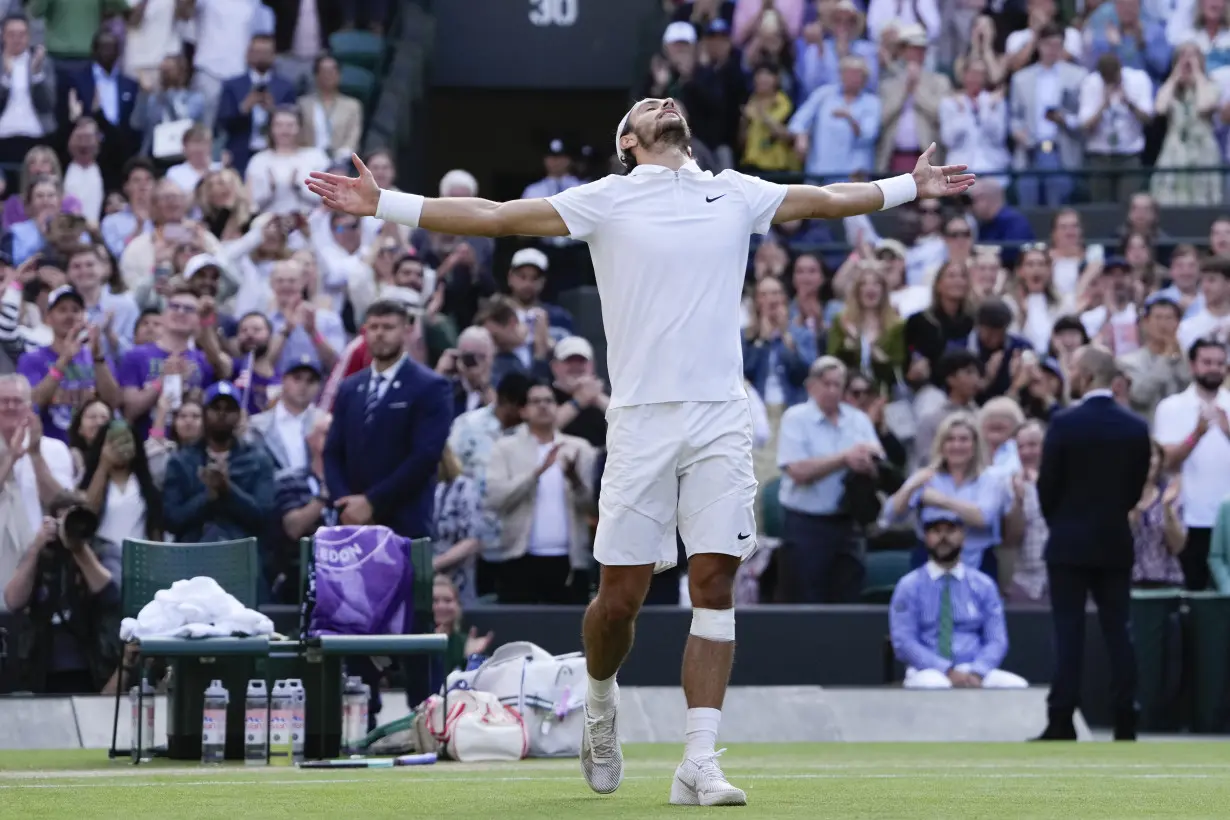 APTOPIX Britain Tennis Wimbledon