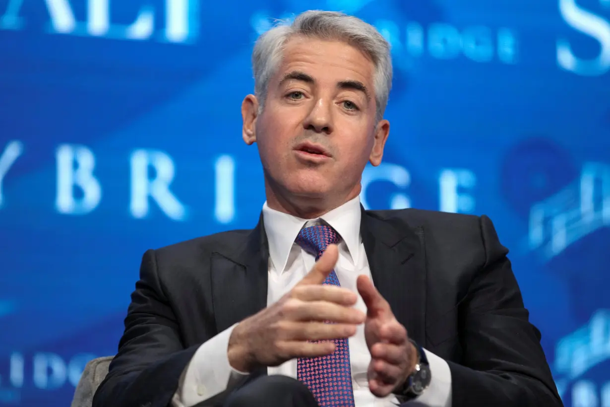 Bill Ackman, chief executive officer and portfolio manager at Pershing Square Capital Management, speaks during the SALT conference in Las Vegas