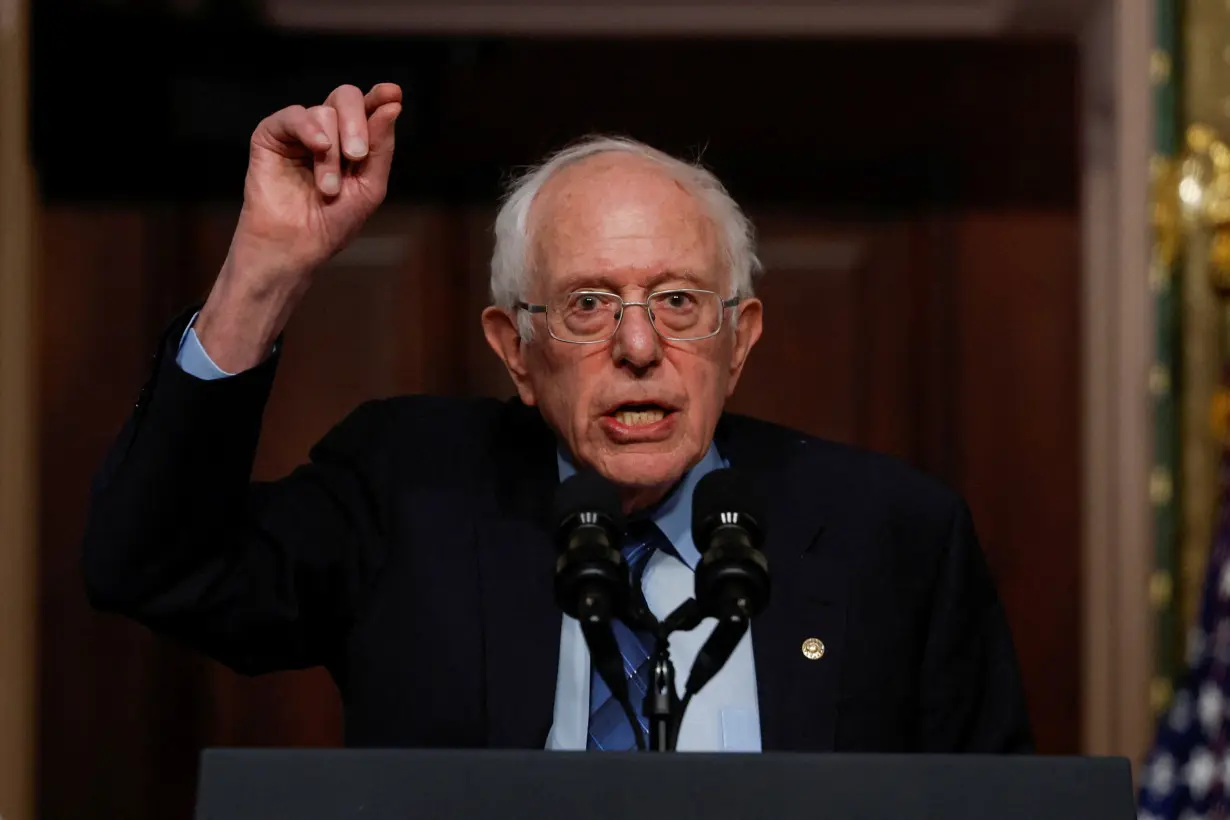 FILE PHOTO: Sanders delivers remarks on lowering healthcare costs in Washington