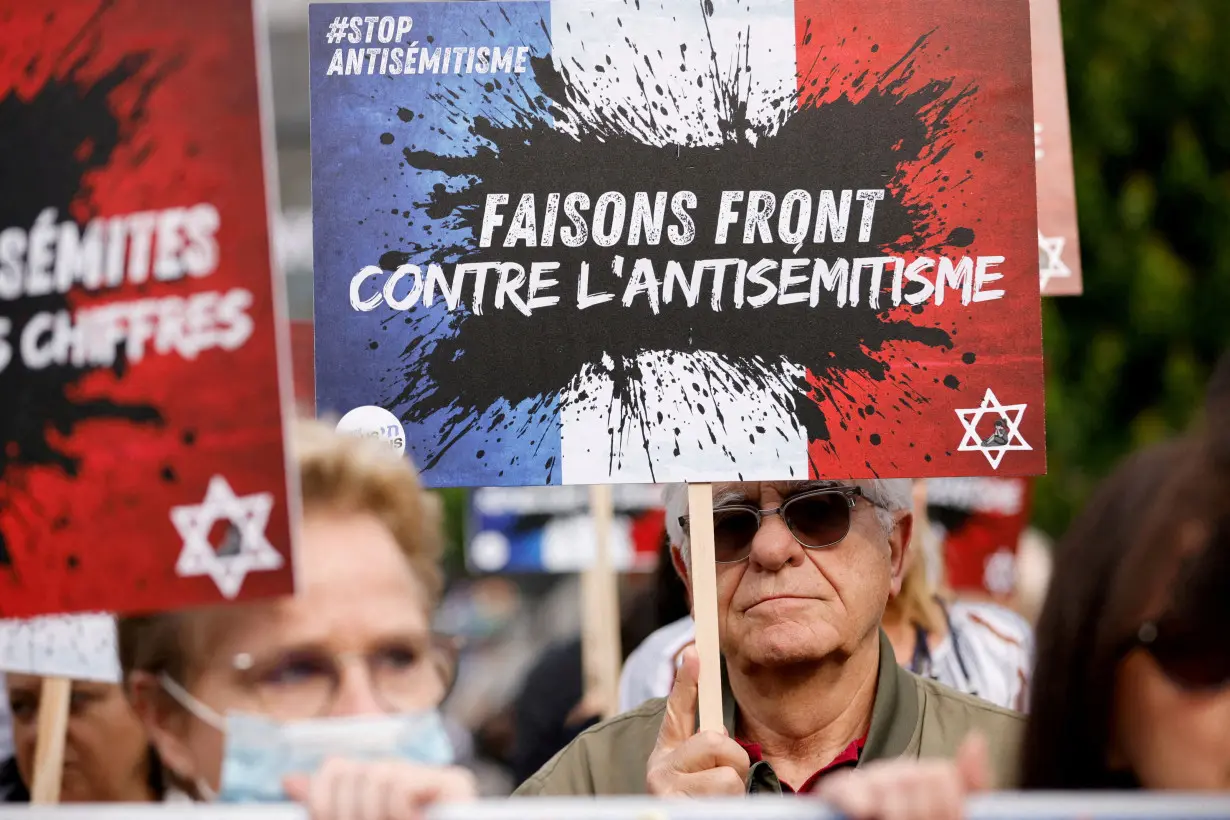 FILE PHOTO: Demonstration against antisemitism at the Place de la Bastille in Paris