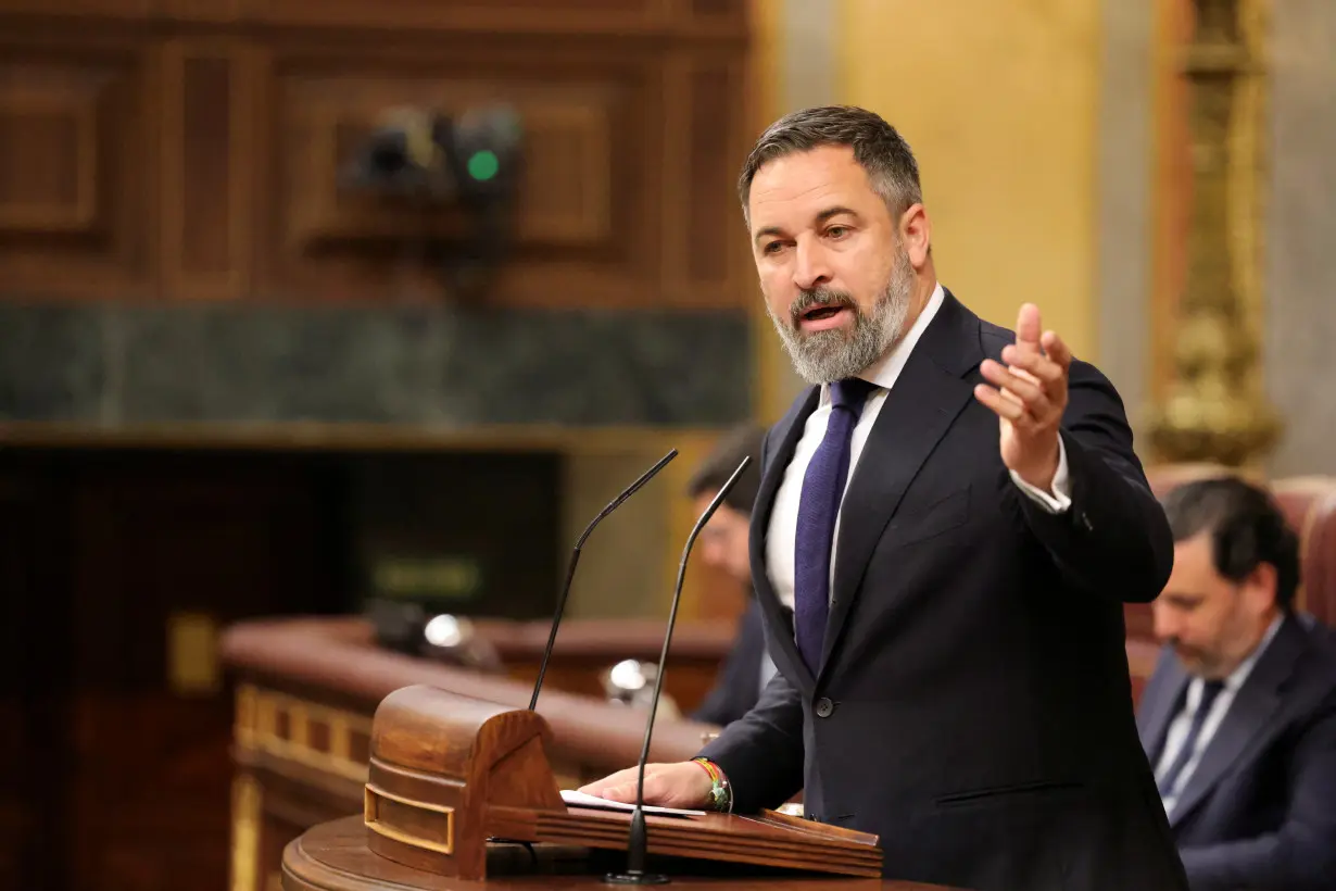 Plenary session of the lower house of the Spanish parliament, in Madrid