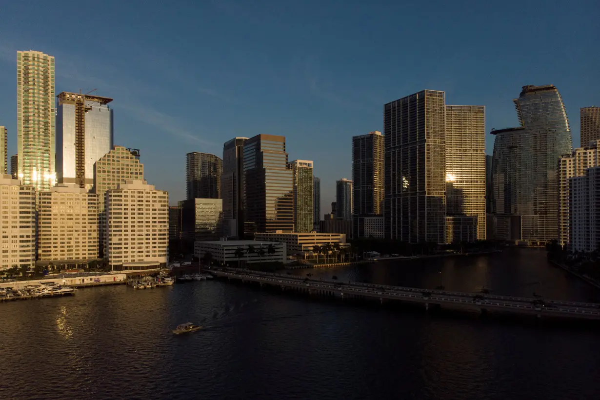 A view of the Brickell neighborhood, known as the financial district, in Miami