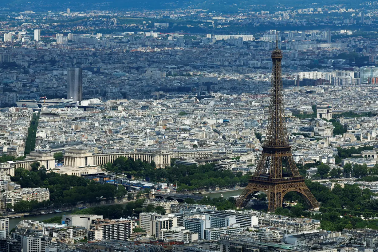 Aerial view of Paris