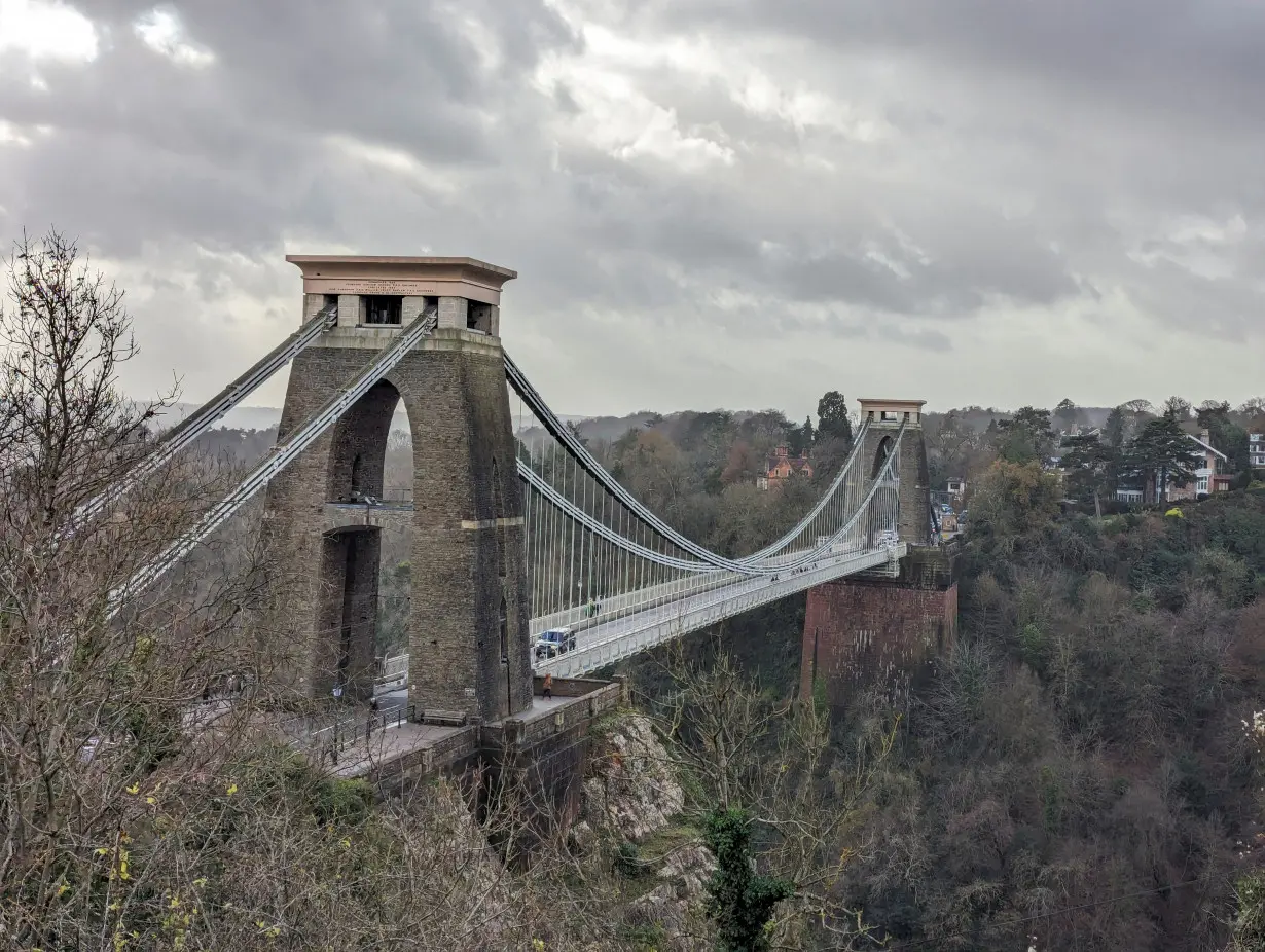 View of the Clifton Suspension Bridge in Bristol