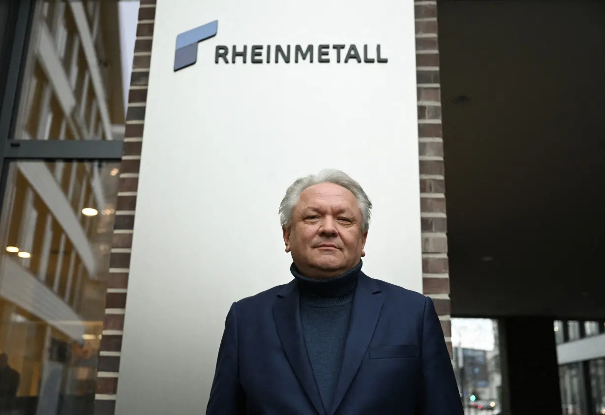 Armin Papperger, CEO of German defense and automotive group Rheinmetall AG in Duesseldorf