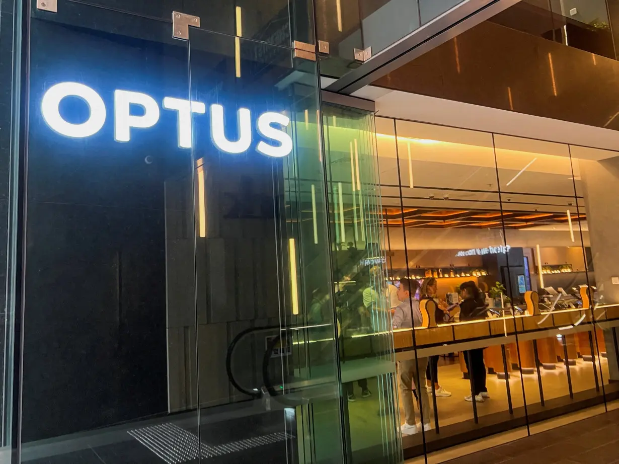 FILE PHOTO: Optus shop in Sydney