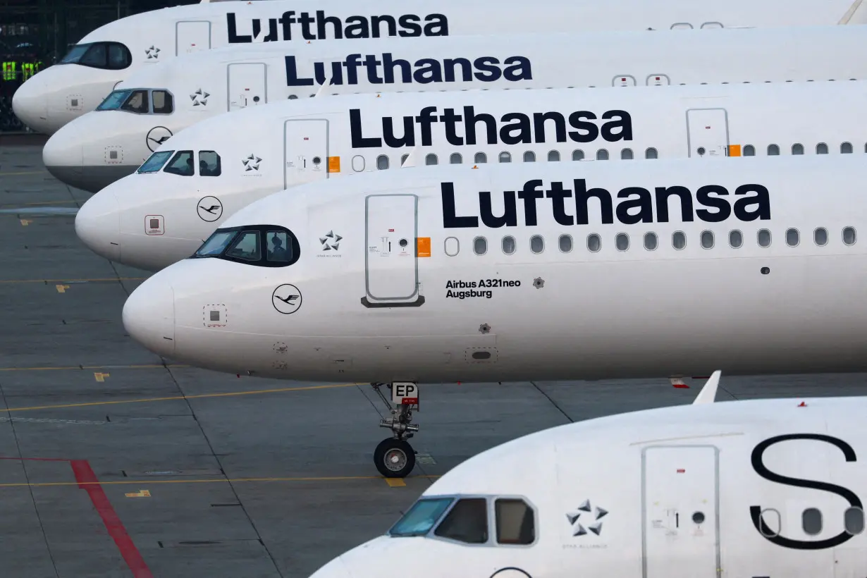 FILE PHOTO: Strike organised by Verdi union at Frankfurt Airport