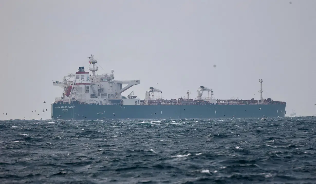 FILE PHOTO: Marshall Islands-flagged oil tanker Advantage Sweet at Marmara sea near Istanbul