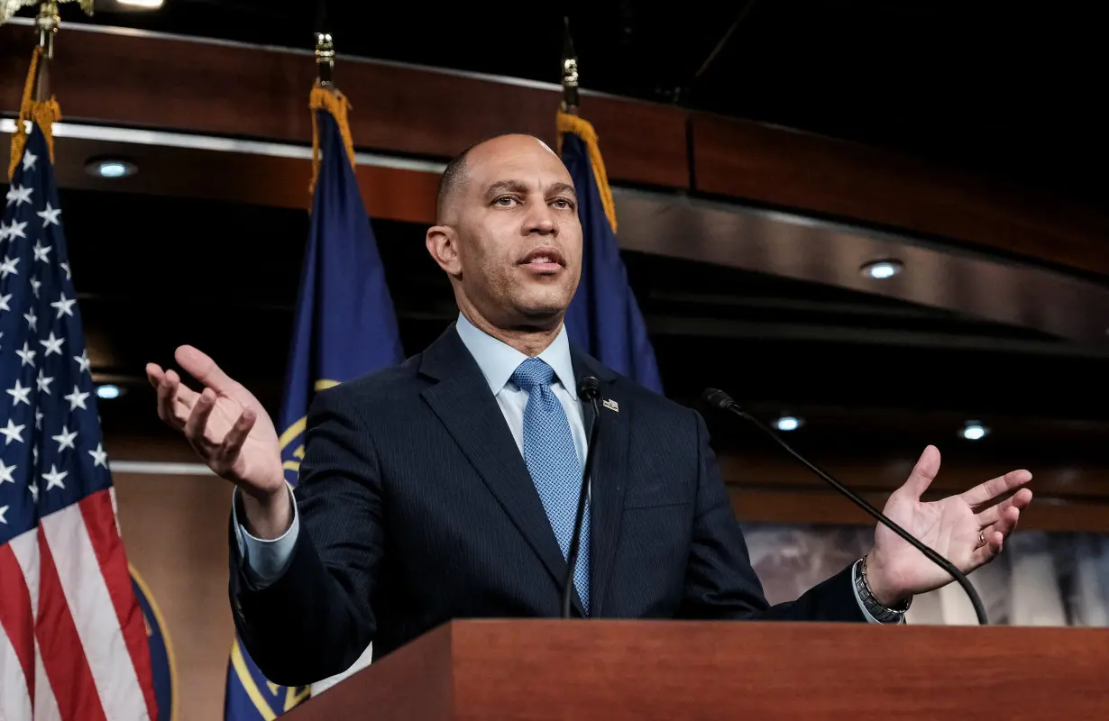 U.S. House of Representatives Democratic Leader Hakeem attends press conference at the U.S. Capitol building in Washington