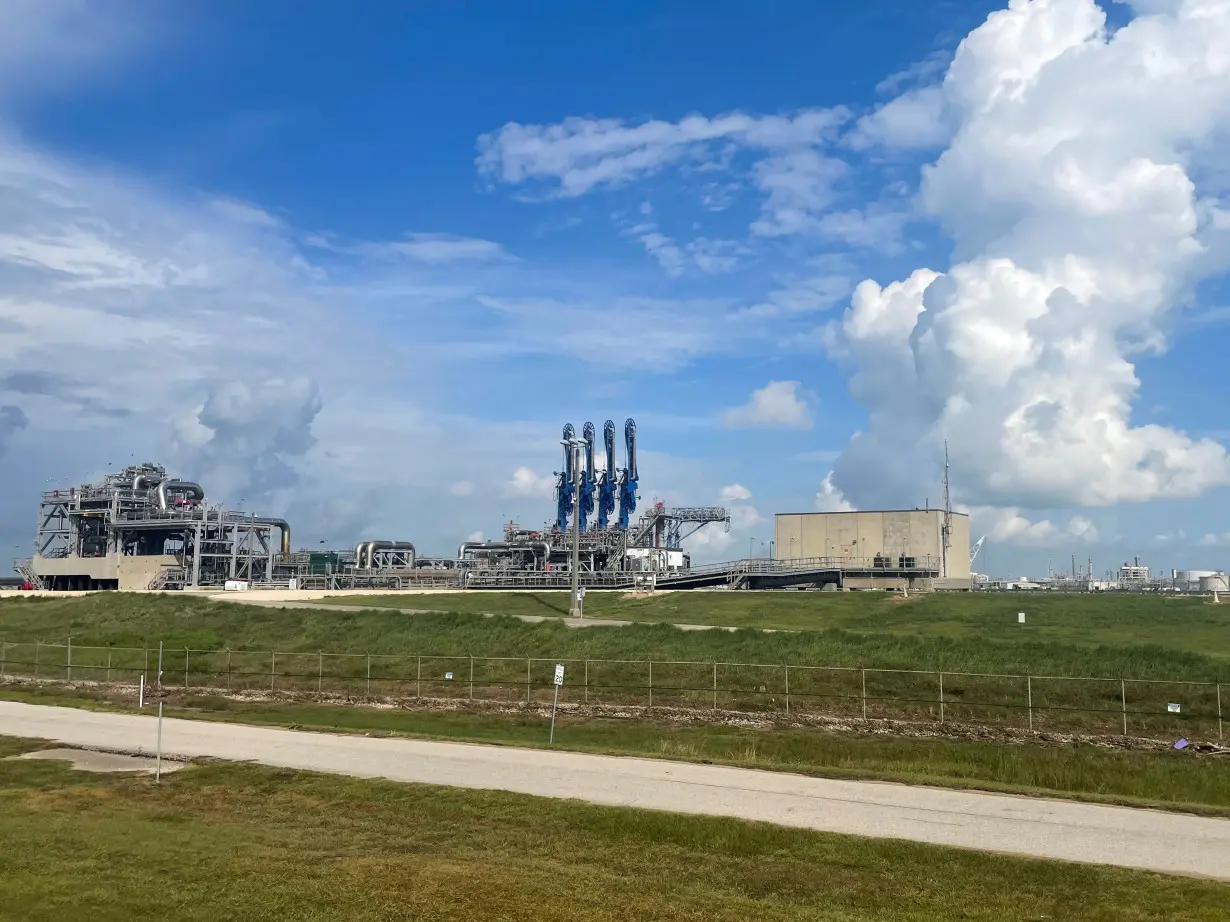 Freeport LNG liquefaction plants and docks after hurricane Beryl in Quintana, Freeport, Texas