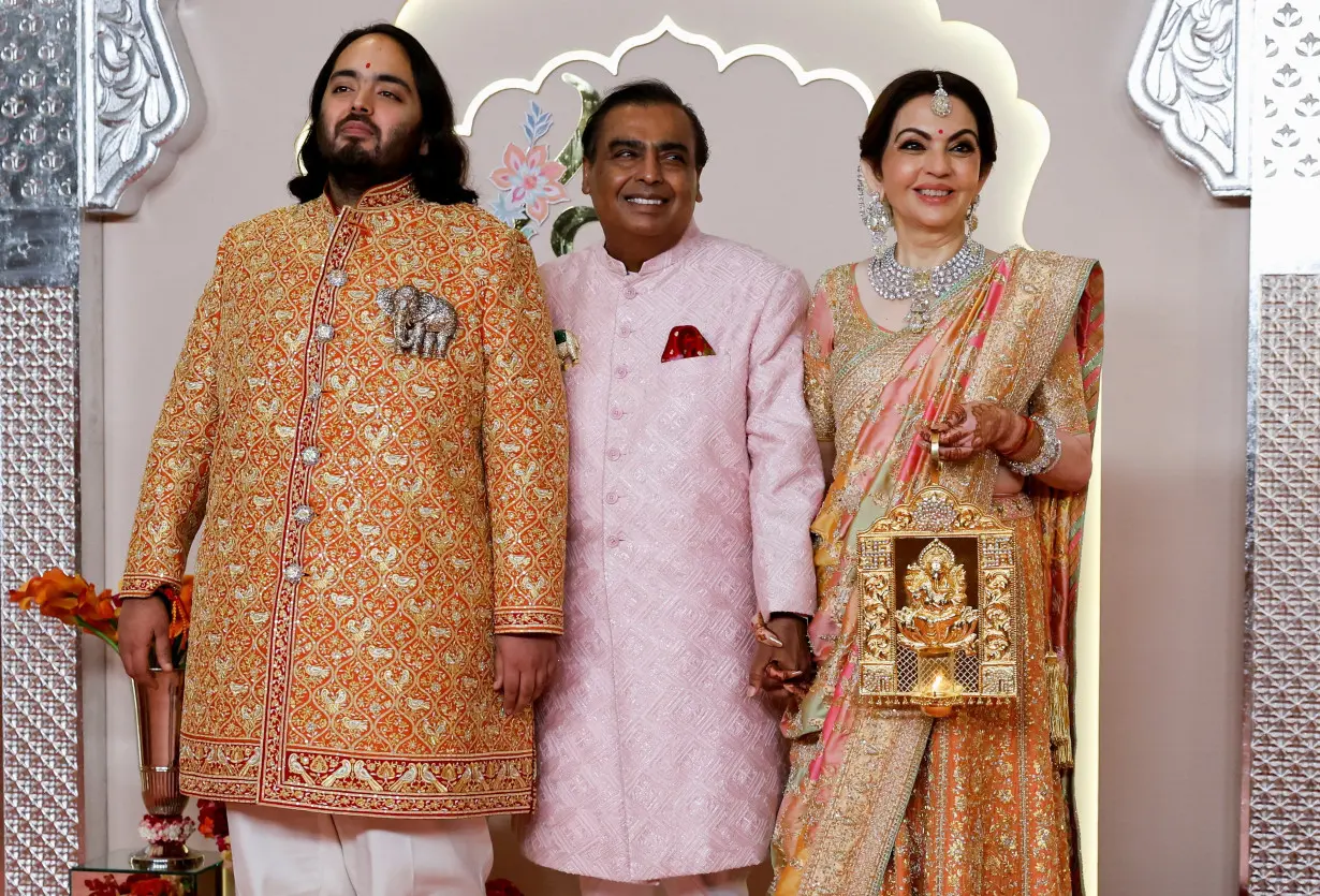 Wedding of Indian billionaire Mukesh Ambani's youngest son