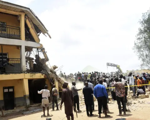 The collapse of a school in northern Nigeria leaves 22 students dead, officials say