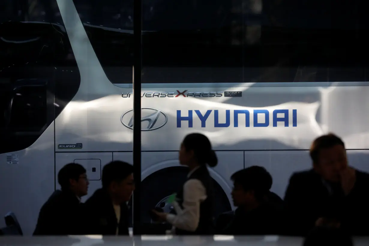 The logo of Hyundai Motors is seen at the company's headquarters in Seoul