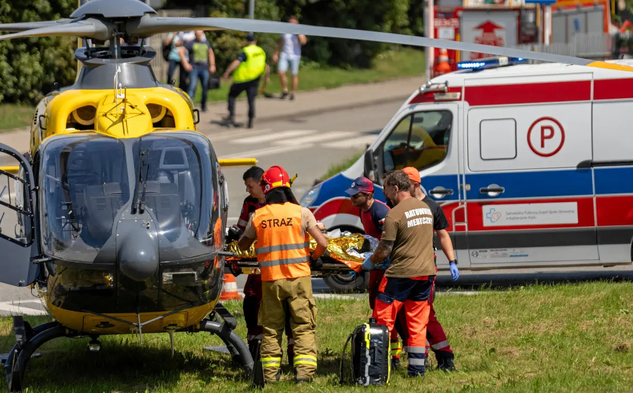 FILE PHOTO: Teams rescue trapped miners in Rydultowy mine