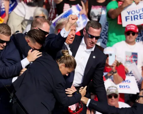 Pop, pop, pop, then a bloodied Trump rushed from election rally