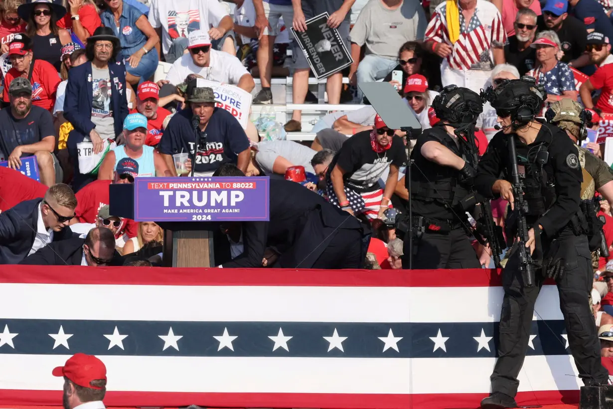 Republican presidential candidate Donald Trump holds a campaign rally in Butler