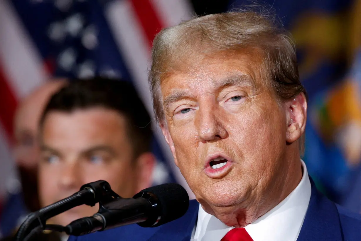 FILE PHOTO: Republican presidential candidate and former U.S. President Donald Trump's campaign rally in Grand Rapids