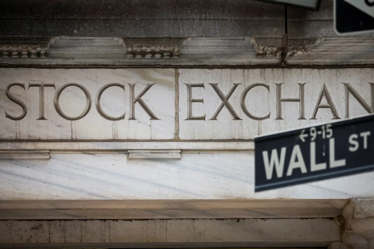 The Wall St entrance to the NYSE is seen in New York