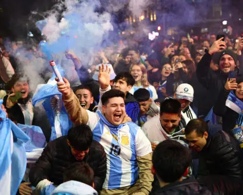 Soccer-Joy in the streets of Argentina after Copa victory