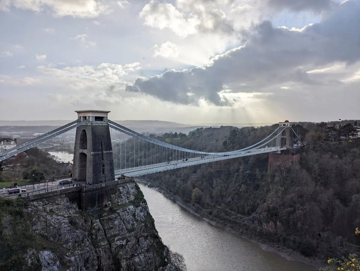 FILE PHOTO: View of the Clifton Suspension Bridge in Bristol