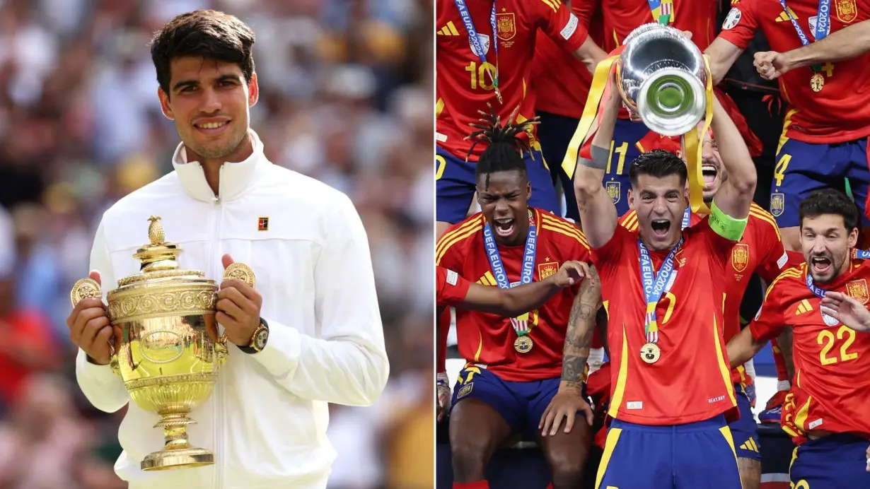 Spain revels in golden Sunday as Carlos Alcaraz and men's football team emerge victorious