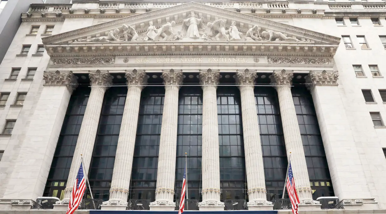 The New York Stock Exchange (NYSE) building in Manhattan in New York