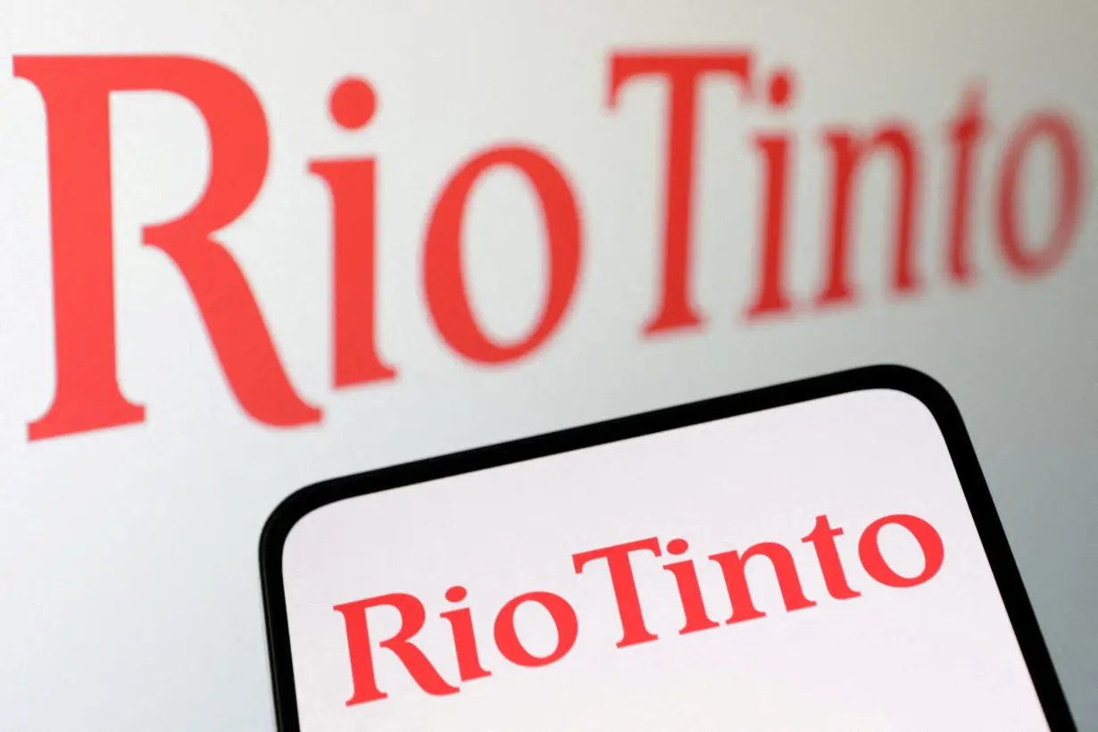 FILE PHOTO: Illustration shows Rio Tinto logo