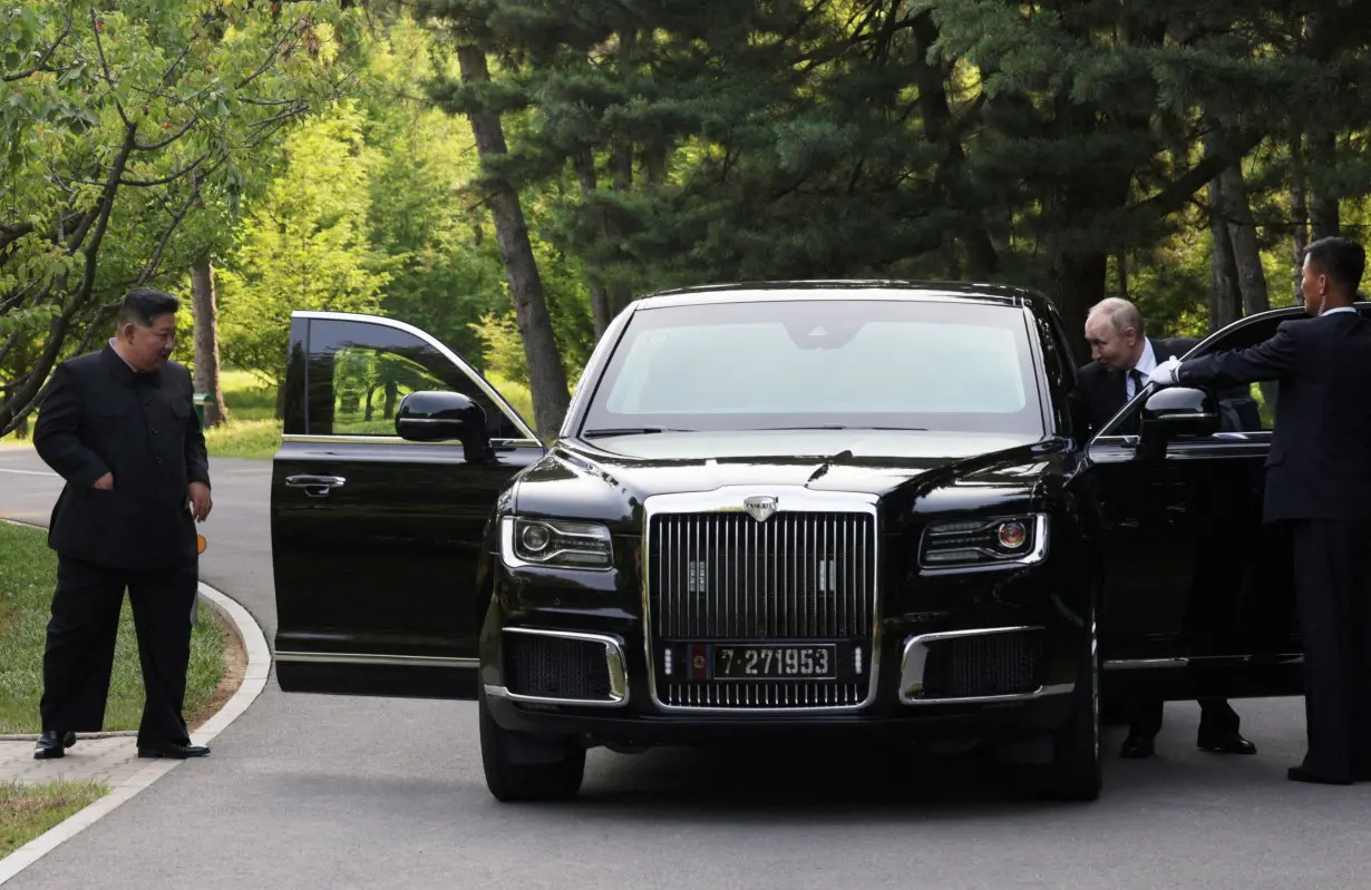 FILE PHOTO: Russian President Putin visits North Korea