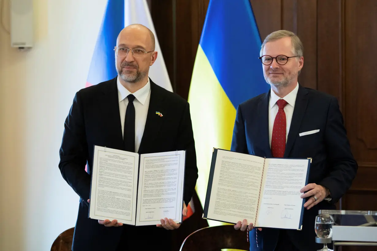 Czech and Ukrainian joint meeting of heads of government in Prague