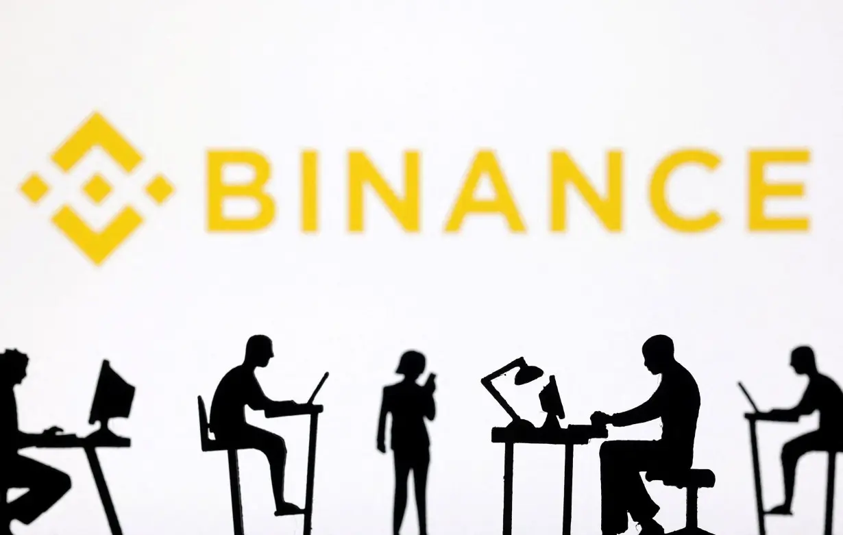 Illustration shows Binance logo