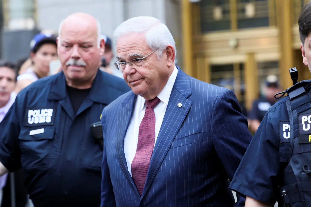 U.S. Senator Robert Menendez (D-NJ) trial in connection with an alleged corrupt relationship with three New Jersey businessmen, in New York City