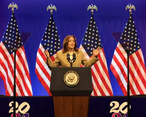 US Vice President Harris, Vance speak as debate date in question