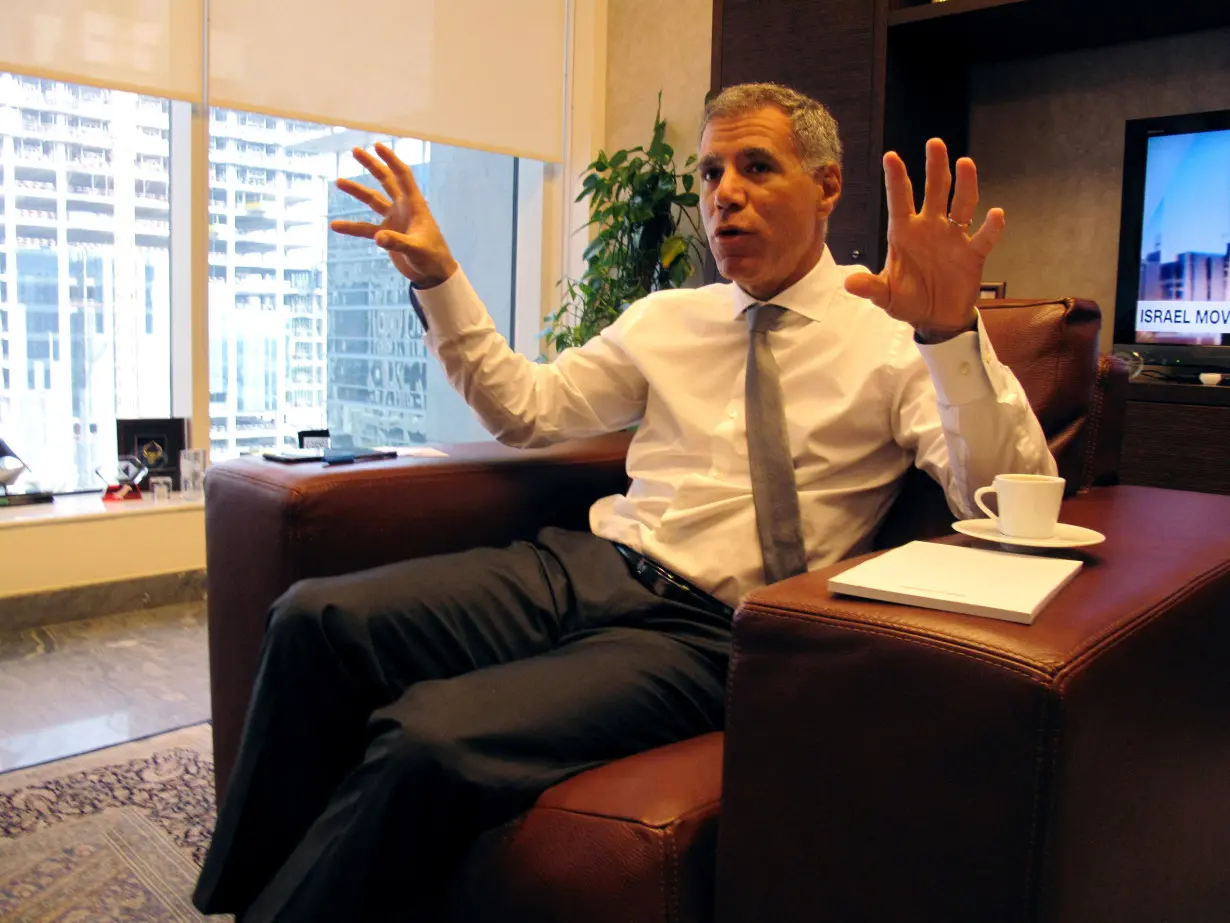 FILE PHOTO: Georges Elhedery, HSBCÕs chief executive for the Middle East and North Africa, gestures during an interview with Reuters in Dubai