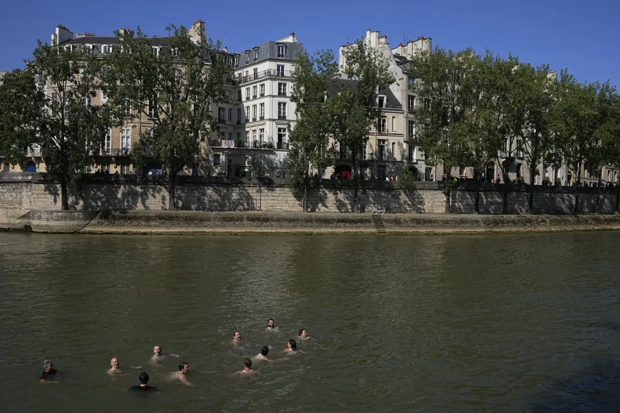 Paris Olympics Mayor Swim