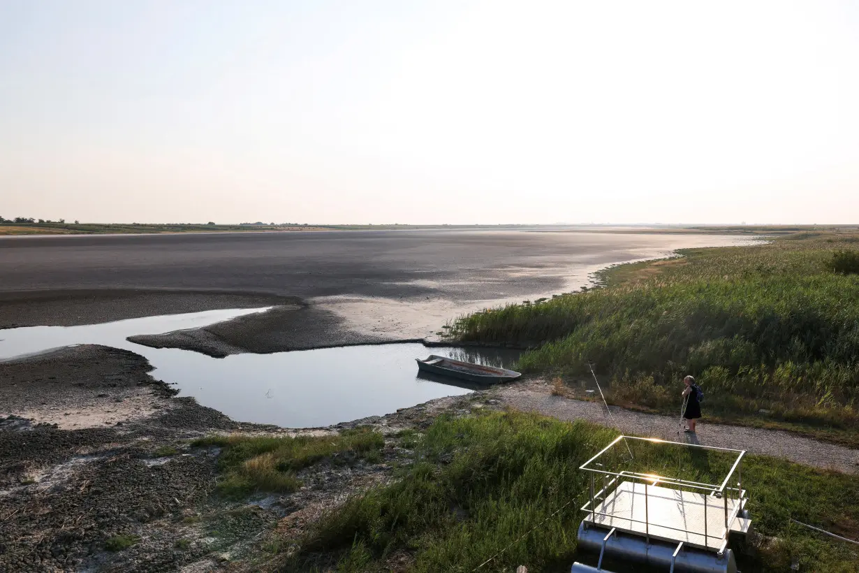 FILE PHOTO: Rusanda Lake dried up during the heatwave that hit Serbia and the rest of the Balkans