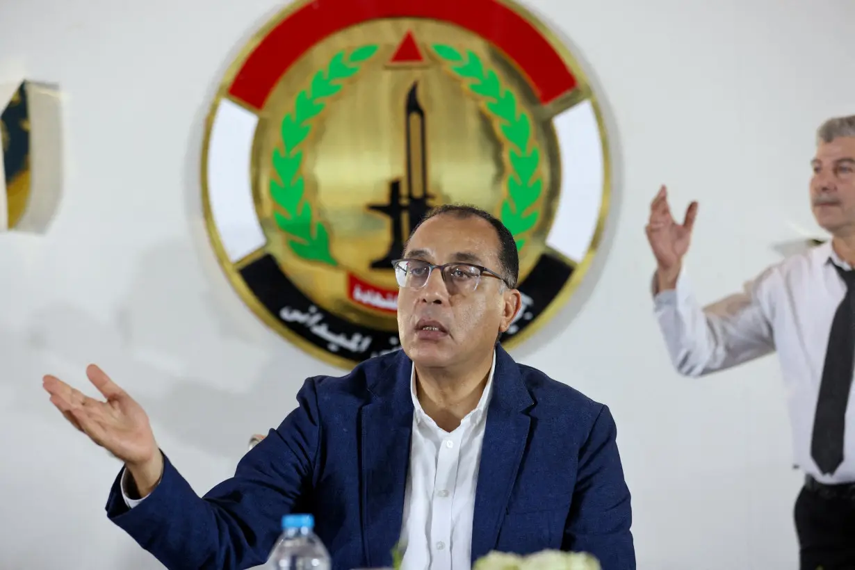 FILE PHOTO: Egyptian Prime Minister Mostafa Madbouly attends a press conference, in the city of Al-Arish