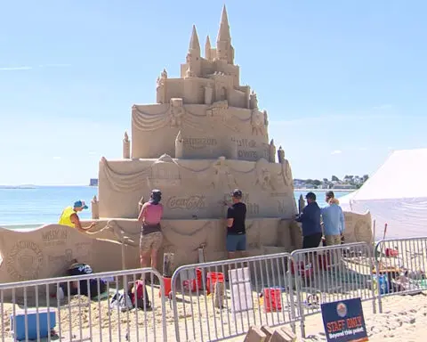 In extreme heat, sculptors prepare for Revere Beach International Sand Sculpting Festival