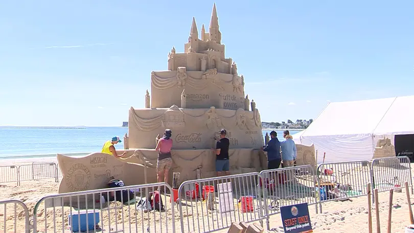 In extreme heat, sculptors prepare for Revere Beach International Sand Sculpting Festival