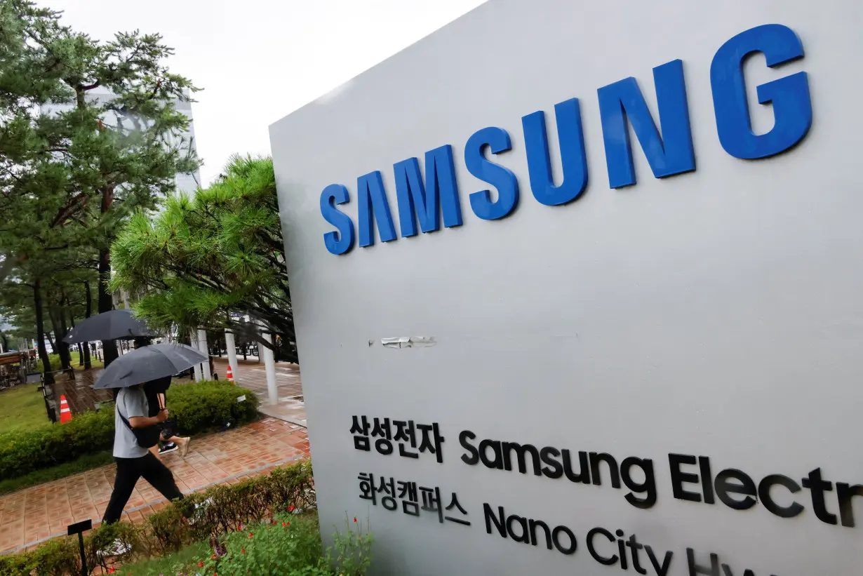 Samsung Electronics Union workers begin a three-day strike, in Hwaseong