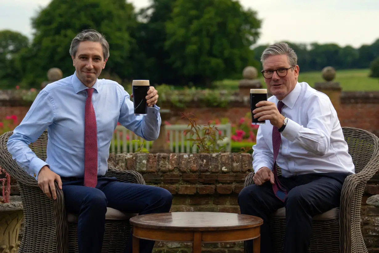 Britain's PM Starmer meets Irish Taoiseach Simon Harris