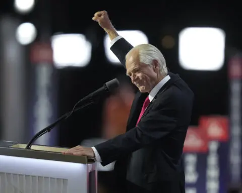 Ex-Trump adviser Peter Navarro, just released from prison, gets roaring applause at RNC