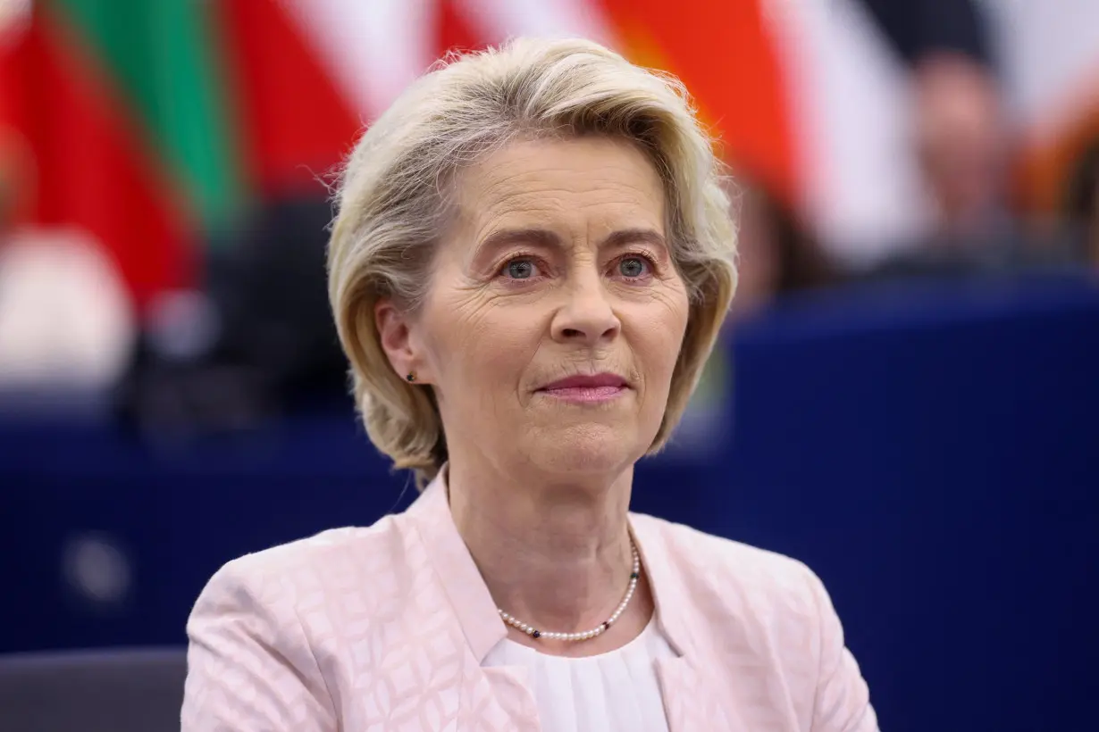 Von der Leyen seeks approval from EU lawmakers for another term as European Commission President