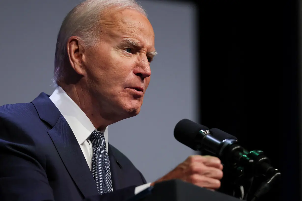 U.S. President Joe Biden participates in an economic summit with U.S. Rep. Steven Horsford (D-NV) in Henderson