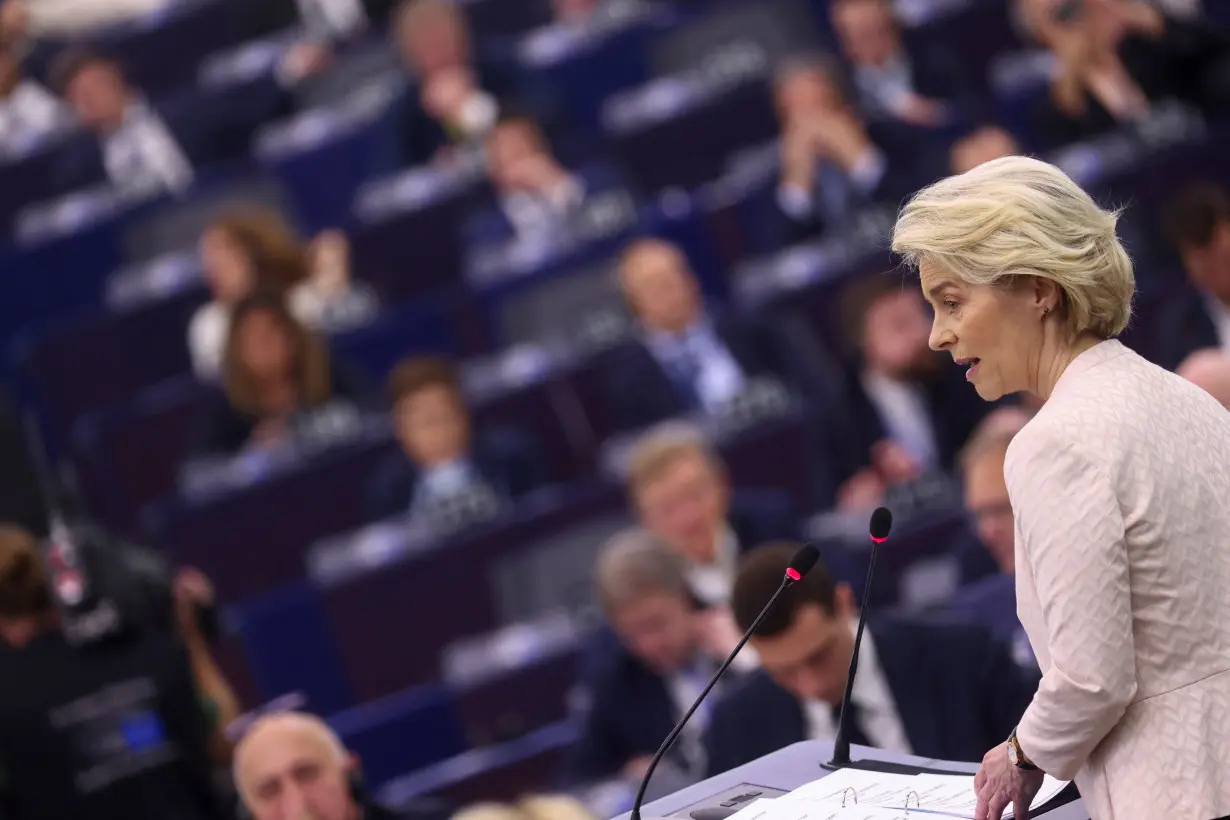 Von der Leyen seeks approval from EU lawmakers for another term as European Commission President