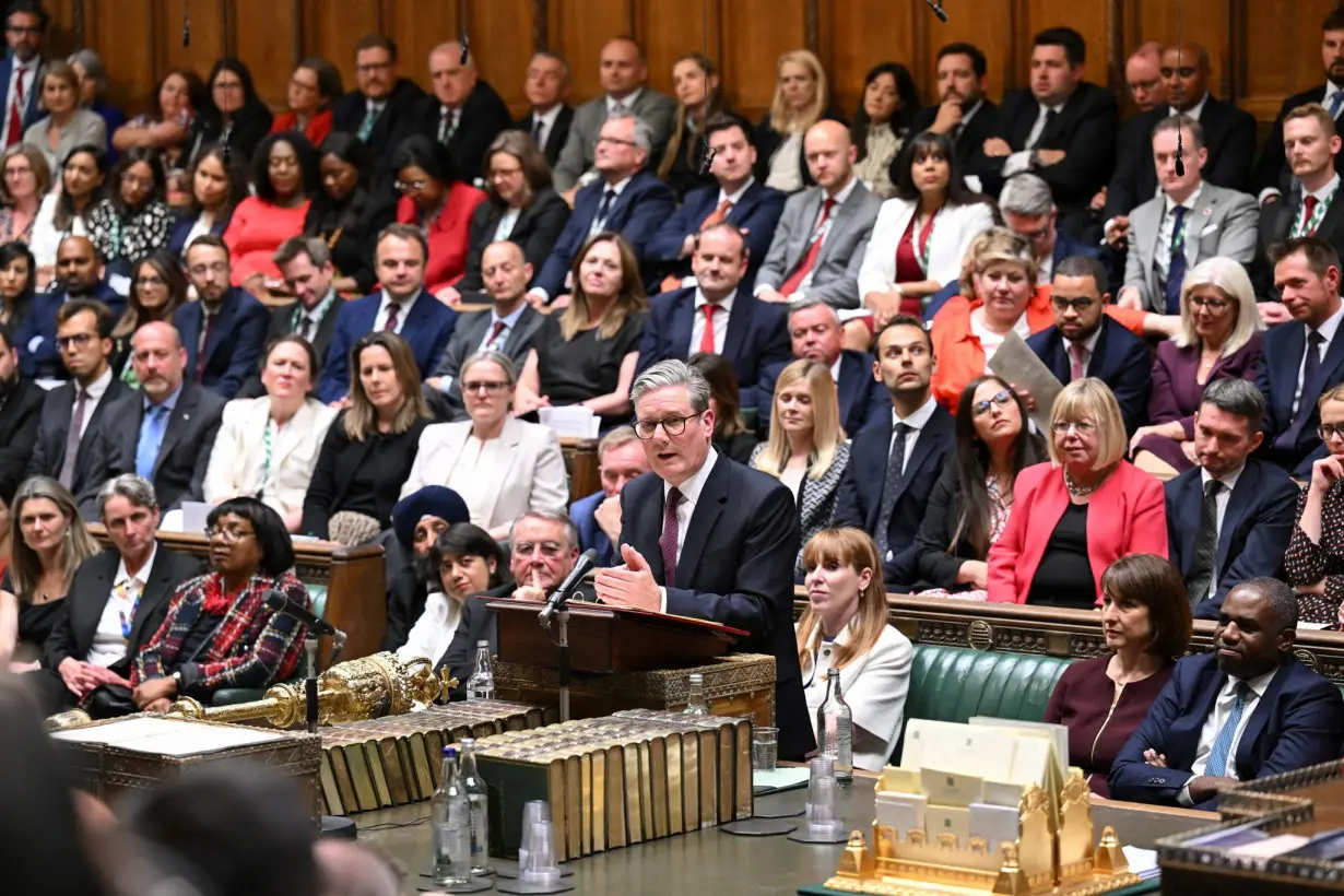 Debate on the King's Speech in the House of Commons Chamber, in London