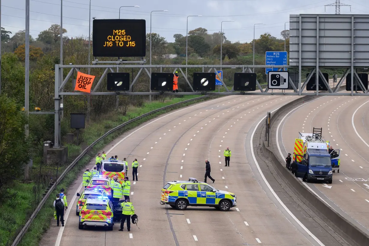 Environmental activists sentenced to years in prison over UK highway protest